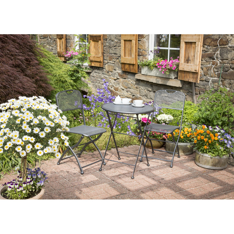 Toman 2 - Person Patio Dining Set with Round Table