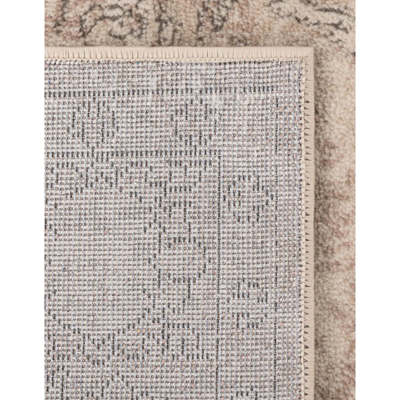Tapis oriental ivoire Cantey, Carré 6 pi 1 po