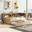 Lit de jour simple avec ports et espace de rangement - Construction en bois-1179495540