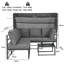 4-Piece Garden Furniture Set,Lounge Set With Canopy