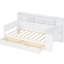 Lit de jour en bois blanc antique avec rangement efficace et bureau-901664752