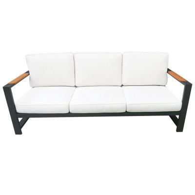 Jayton Black Aluminum 5-piece Outdoor Sofa, Lounge Chair & Coffee Table Patio Conversation Set With Cushions