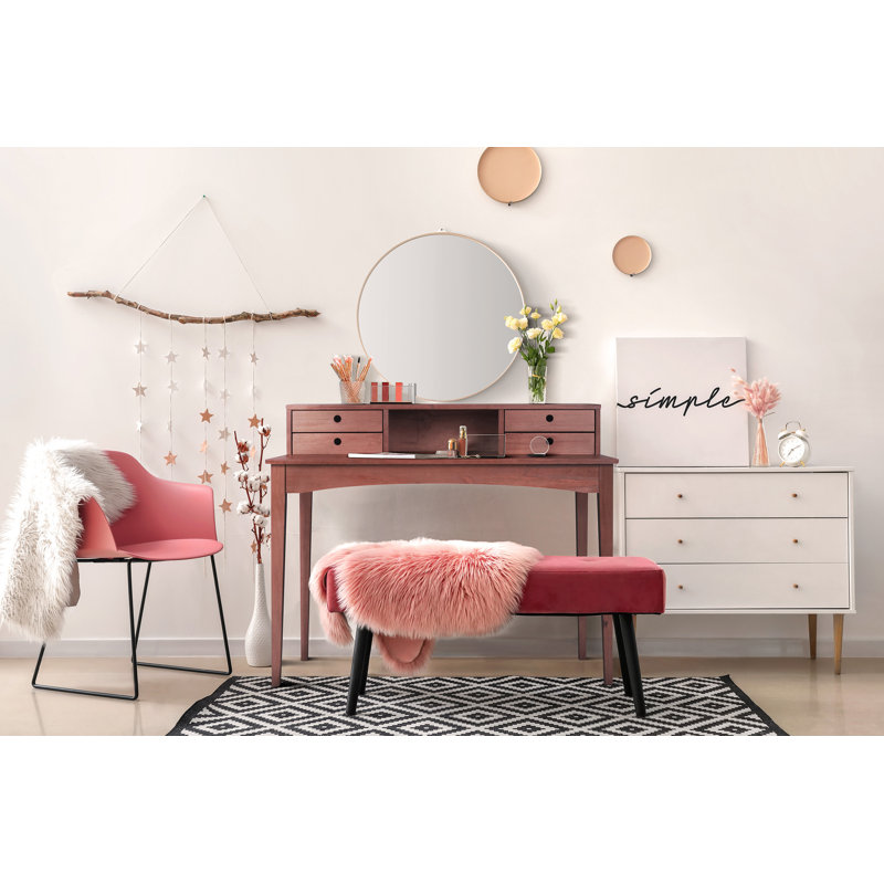 Woodmore Solid Wood Writing Desk, Cherry brown, Cherry brown