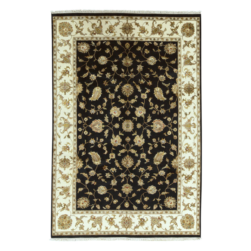 Hand Woven Silk and Wool Oriental Area Rug