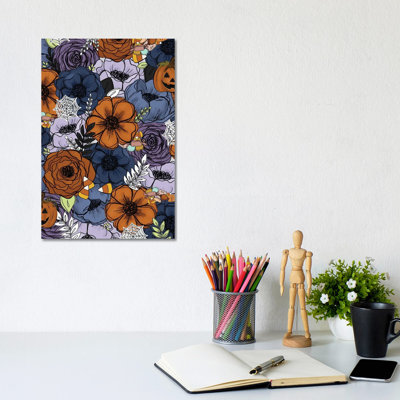 Spooky Sketched Florals by Katie Bryant - Wrapped Canvas Gallery-Wrapped Canvas Giclée
