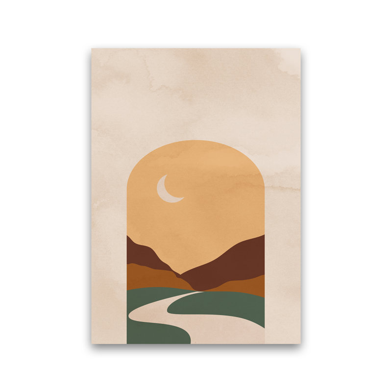 Road Moon - Print, No Framed, 30cm H x 21cm W x 1cm D