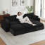 Canapé-lit convertible en forme de L avec 3 repose-pieds-407355649