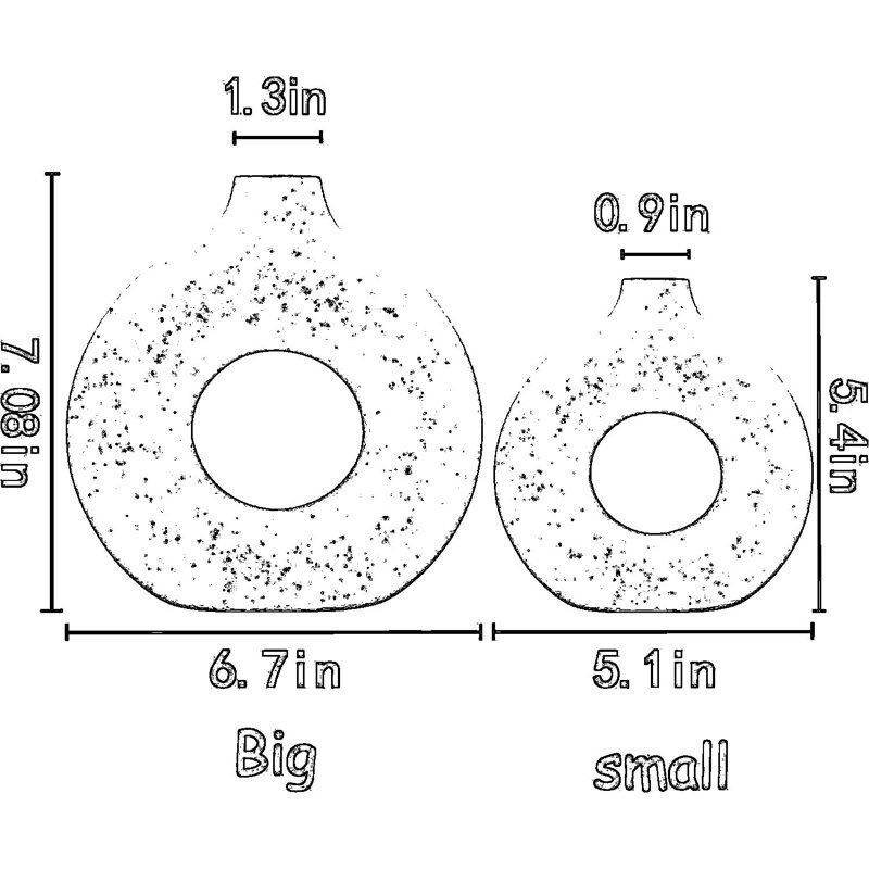 Ensemble de 2 vases Modern Modern