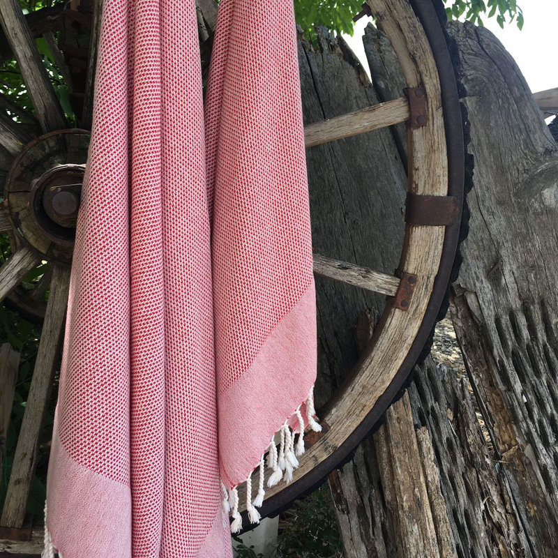 Cotton Bath Towel, Red