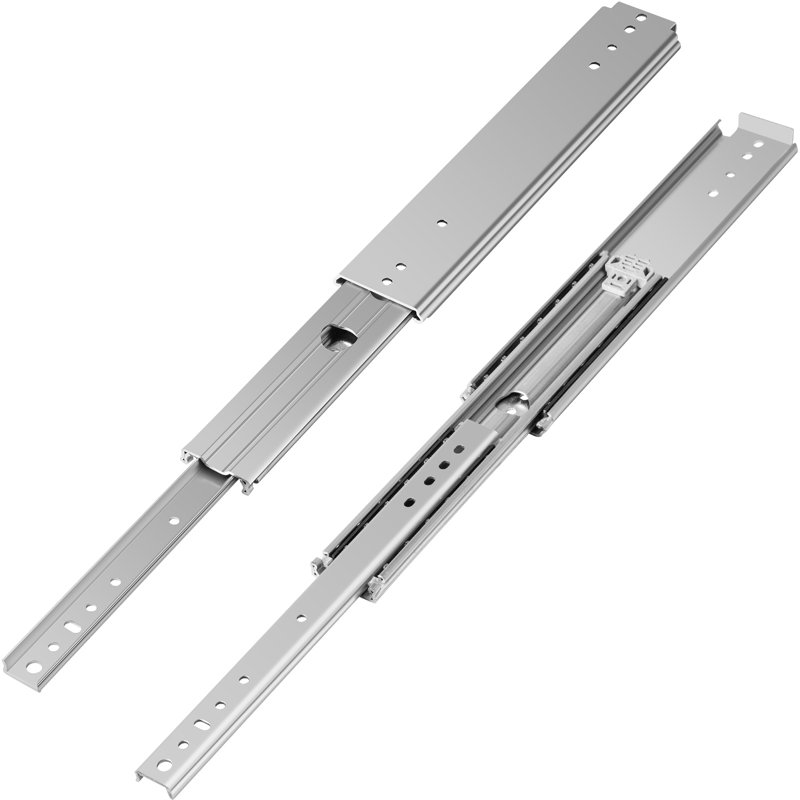Drawer Slides, 1 Pair 32 Inch Soft Close Drawer Slides, Ball Bearing Side Mount Drawer Hardware Slides, 500 LBS Load Capacity 3-Section Full Extension Drawer Slides for Smooth Slide, Less Noise