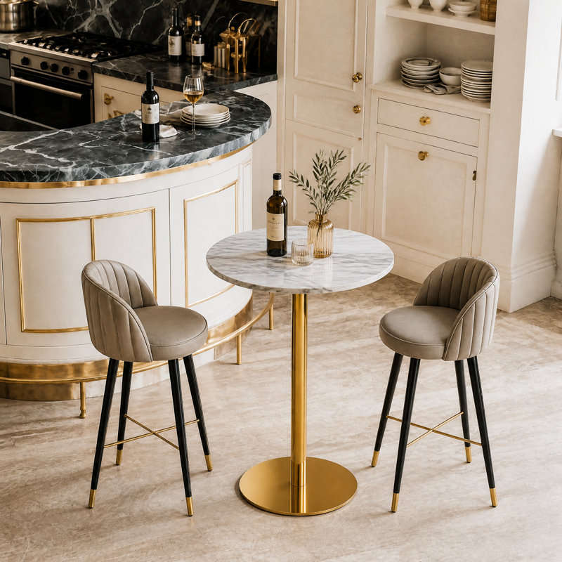 Table bistro 31,5 po Mid-Century
