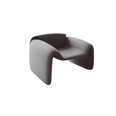 Dark grey curved negotiating sofa