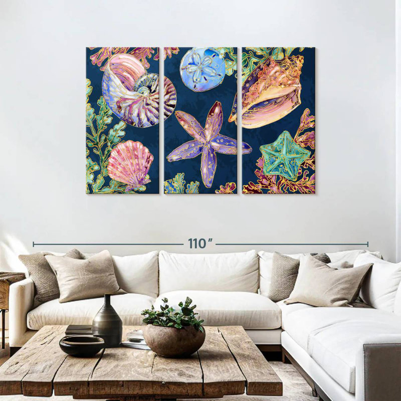 Spectrum Shells Horizontal, 48" H x 74" W
