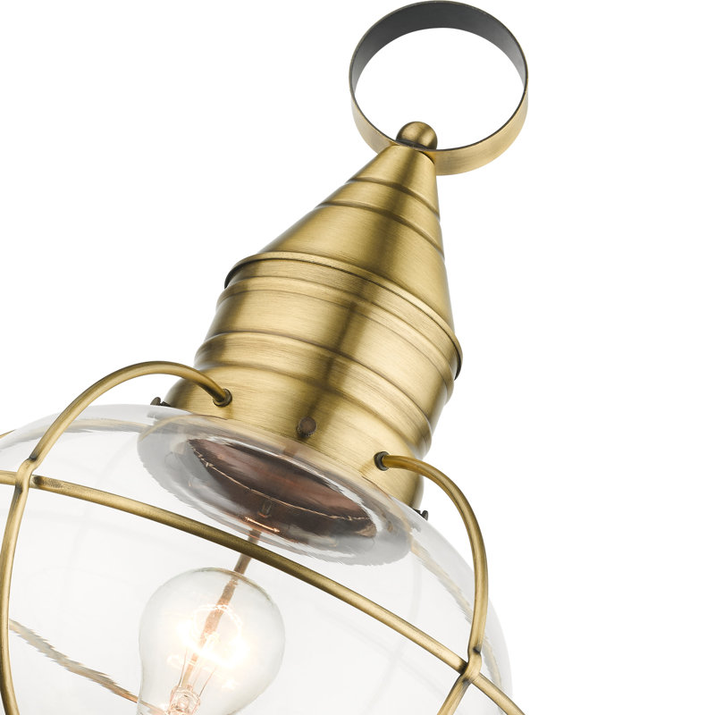 Aster Transparent Lantern Head, Antique Brass