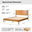 Lit en bois massif de style Mid-Century avec tête de lit moelleuse Boneva-1496499248-1496499251