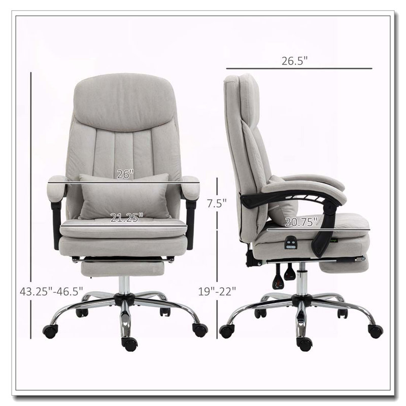 Fauteuil de bureau en microfibre Vinsetto