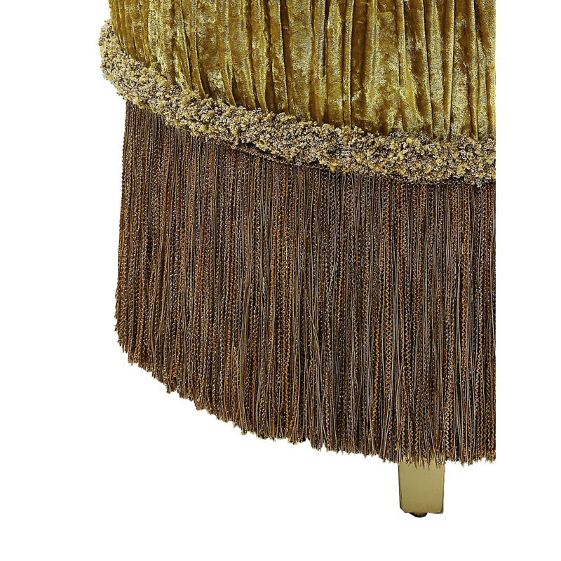 Tabouret de coiffeuse doré capitonné