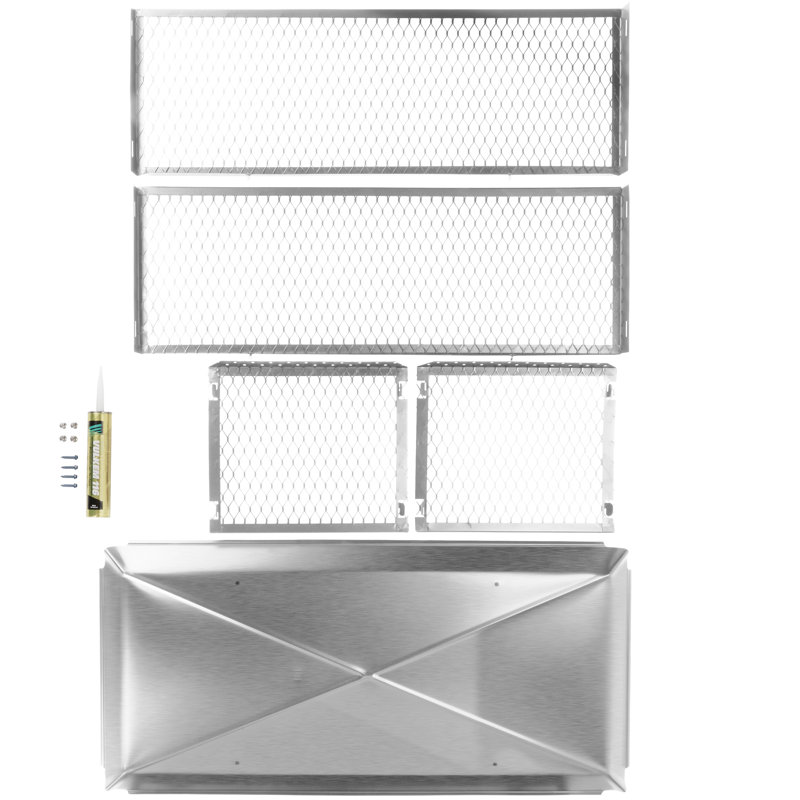 Chapeau de cheminée BigTop en acier inoxydable à conduits multiples, 17 po x 35 po, hauteur 14 po