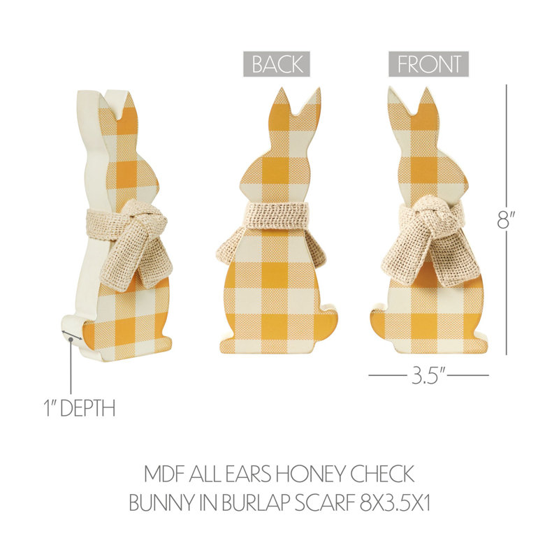 Écharpe en toile de jute Bunny Hop, Blanc / jaune
