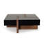 Table basse en bois massif avec rangement Bohi