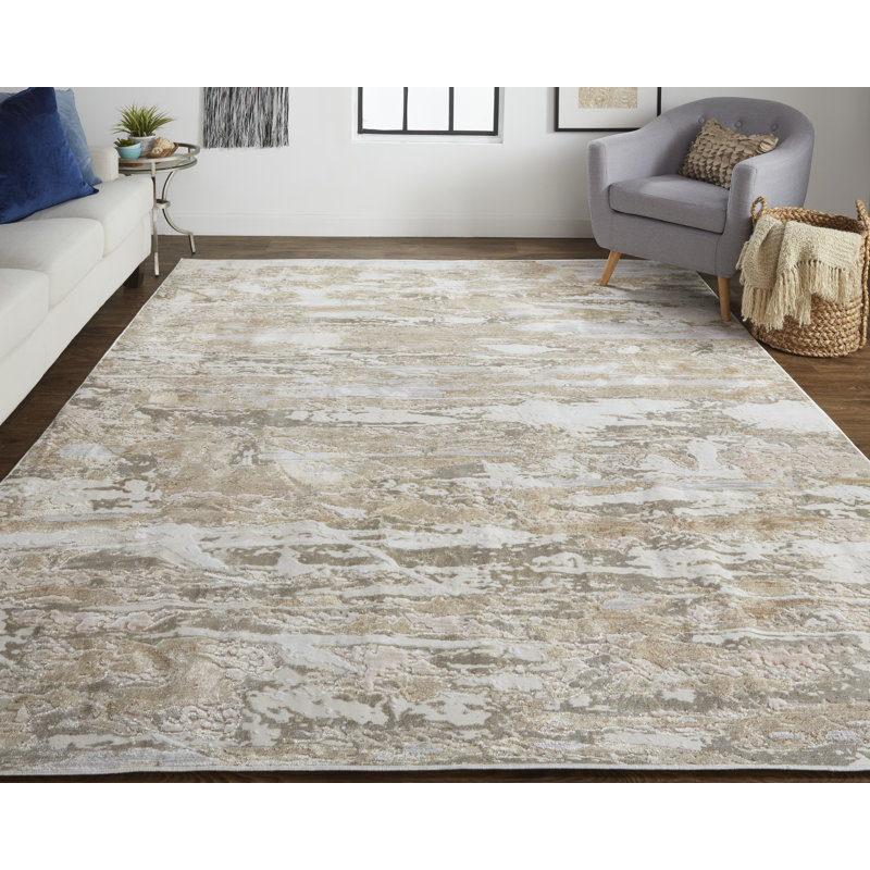 Tapis en laine tissé à la machine Riaria, Rectangulaire 3 pi x 5 pi