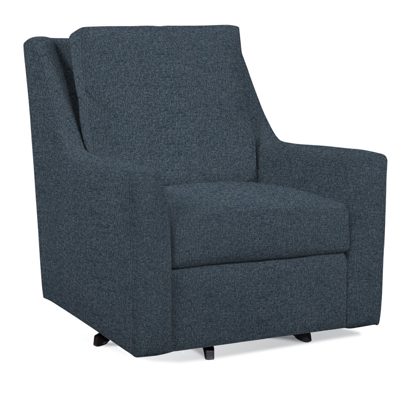 Columbus Upholstered Swivel Armchair, Basic Blue 100% Polyester