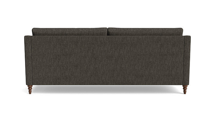 Vera Sofa (85"), Walnut Finish (Turned), Performance Weave - Onyx