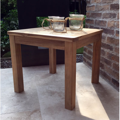 Guevara Square Teak Outdoor Side Table , 50cm cm W 50cm cm D