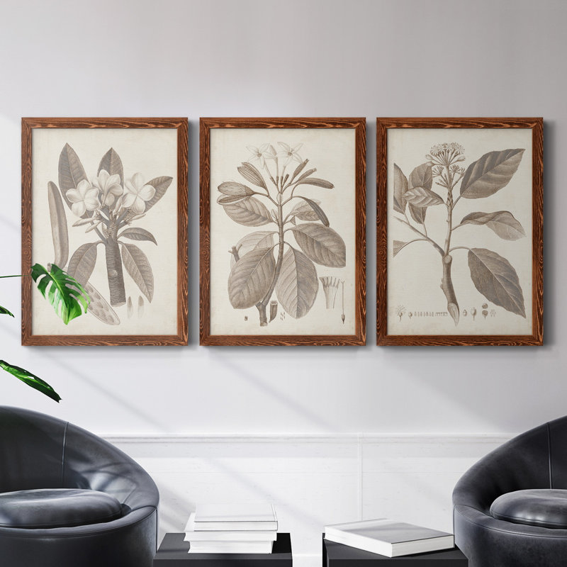 Ensemble de 3 cadres photo sur toile Midnight Tulip V, Érable, H 43,5 po x l 31,5 po x P 1 po