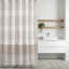 Farmhouse Shower Curtain With Linen Texture And Decorative Tassels, Rustic Style Bathroom Decor With Rust-Resistant Grommets, Easy Care Fabric-473953861
