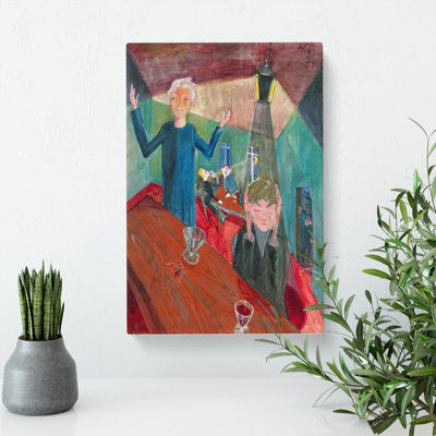 The Drinker by Walter Gramatte - Wrapped Canvas