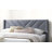 Elegant Modern  Velvet Upholstered Queen Size Bed Clean Lines Design Headboard 1Pc Bedframe-1365876907