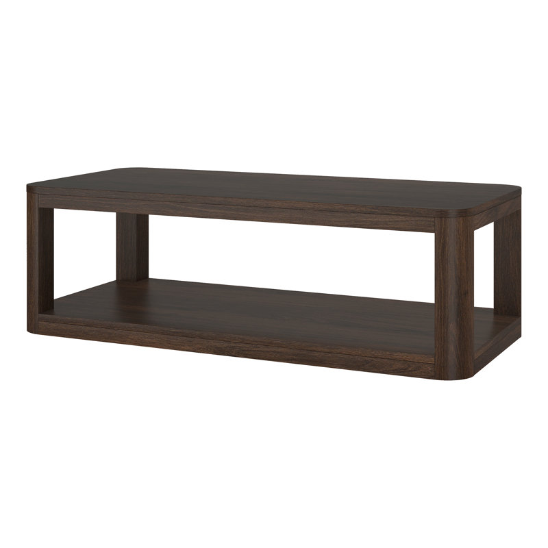 Stellan Analisia 47" Wide Rectangular Coffee Table in Alder, Alder Brown