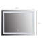 Miroir de salle de bain 32 po x 24 po à DEL avec éclairage à intensité variable, imperméable, horizontalement ou verticalement, argenté