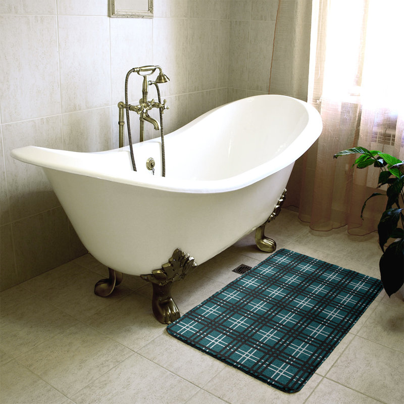 Tapis pour salle de bain Philadelphia, Vert/noir, l 17 po x L 24 po