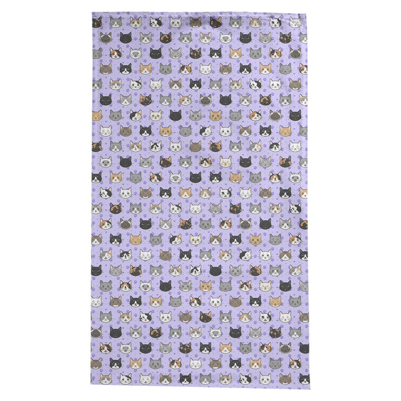 Avicia Kitty Cat Pattern Tablecloth, Purple