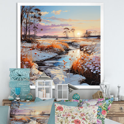 " Prairies Winter Scenery Country Charm "