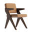 Chaise en cuir Caspar, brun