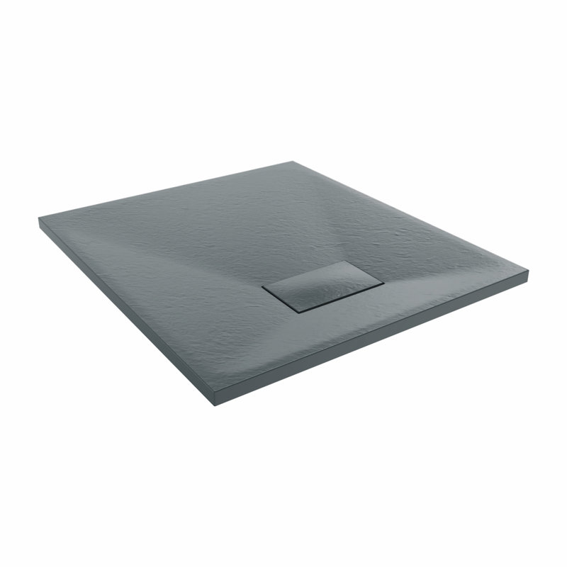 Bozidar W 32mm D Rectangle Shower Tray, 80cm H x 70cm W x 3.2cm D, Anthracite