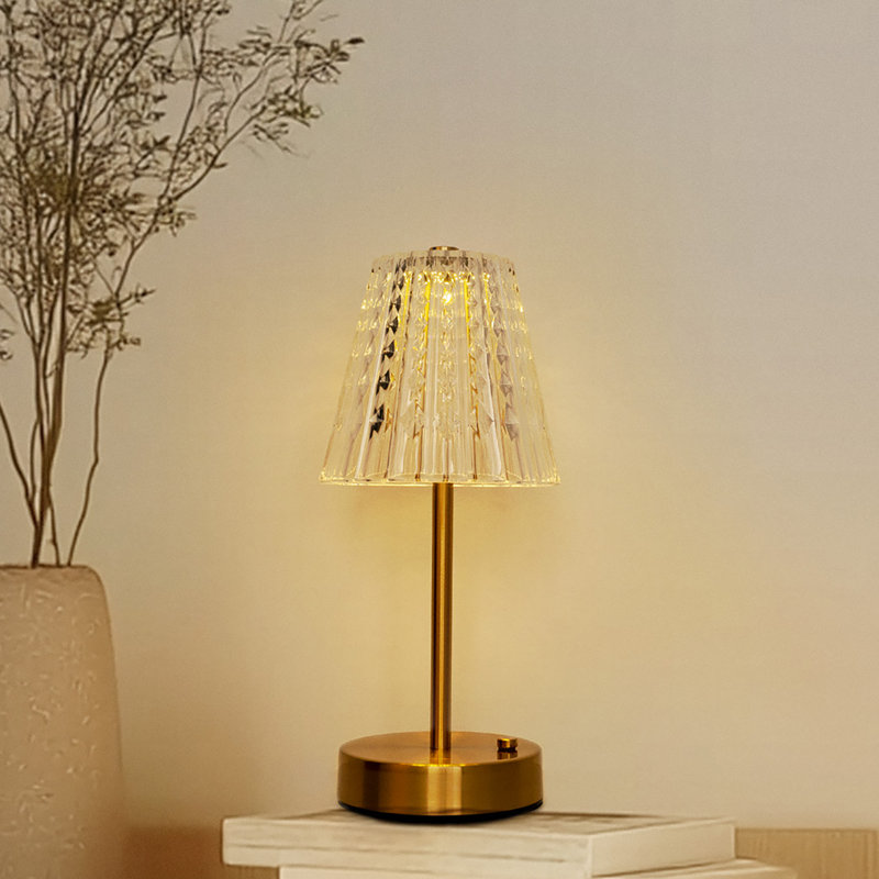 11.4'' Crystal Table Lamps Nightstand Bedside Lamp Dimmable With 3 Colour Lighting