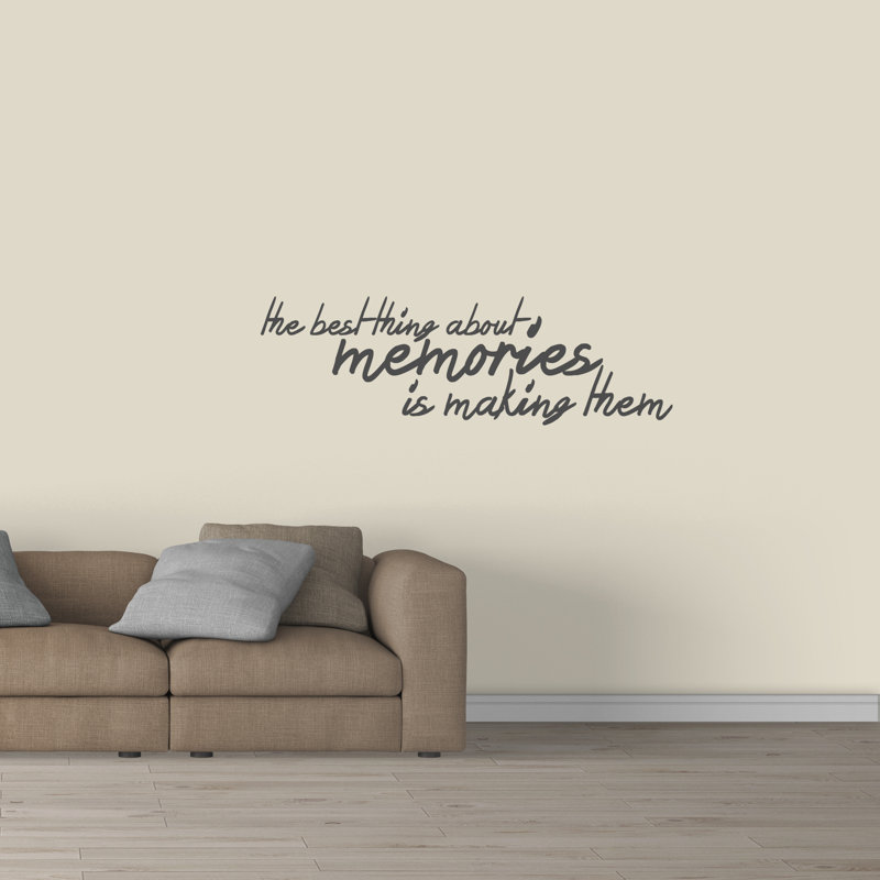 Text & Numbers Wall Decal, Dark Gray