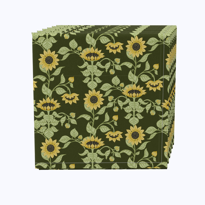 100% Cotton Floral Square Napkin