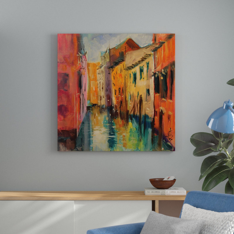 Venise III - reproduction d'art, H 40 po x l 40 po x P 1,5 po, Toile tendue