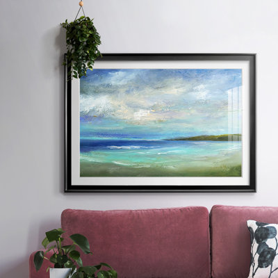 Island Inlet - Cadre encadré avec cadre biseauté et verre