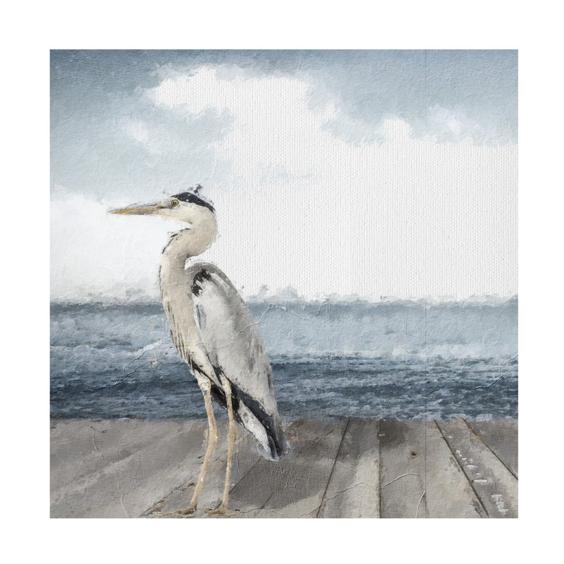 Art sur toile Sasha Sea Heron, H 14 po x l 14 po