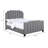 Haleigh Light Gray Upholstered Tufted Bed-73341705