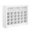 Armoire pour 24 chaussures, blanc moderne et compartiment fait de panneaux de particules - utilisation polyvalente à la maison