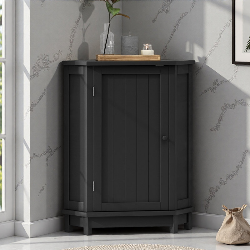 Armoire de rangement de plancher autoportante 31,4 "H avec tablette réglable, Noir