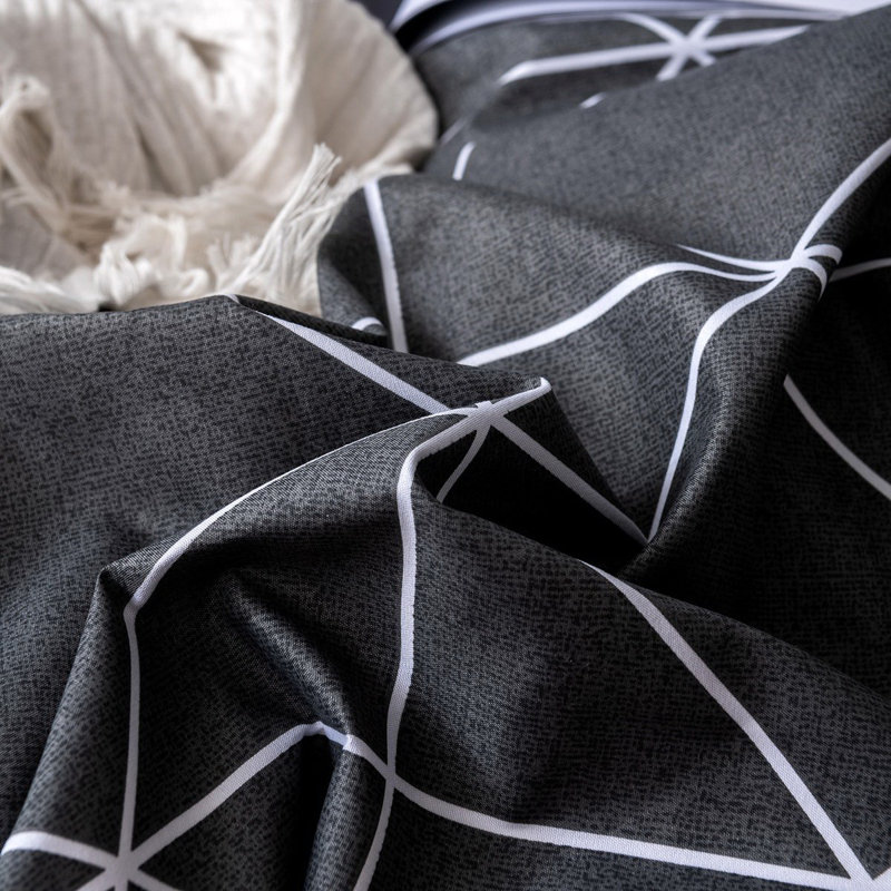 Polyester Satin Floral Duvet Cover, Queen Duvet Cover + 2 Standard Pillowcases
