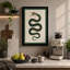 Snake in Profile Botanical - Wrapped Canvas-1676168761-1676168763